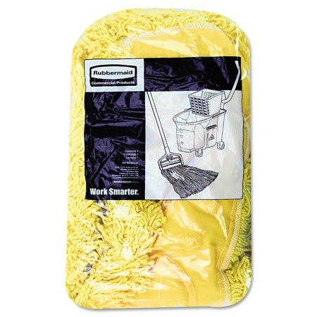 Rubbermaid Commercial Looped-End Dust Mop, Yellow, Blended Yarn, FGJ15300YL00 FGJ15300YL00
